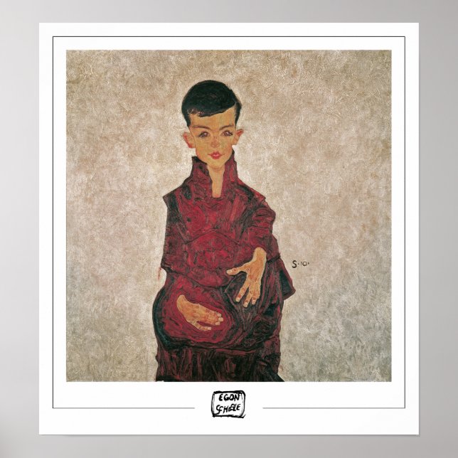 Egon Schiele Zedign Art Poster #12-3 (Front)