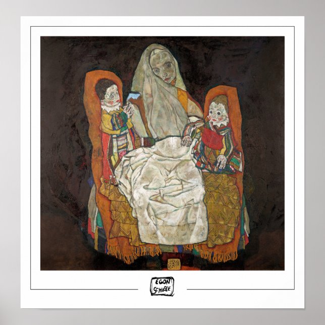 Egon Schiele Zedign Art Poster #13-3 (Front)