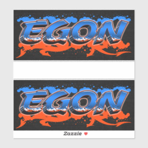 Egon Vorname Name Graffiti Aufkleber Sticker