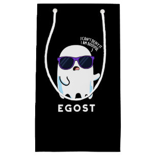 Egost Funny Halloween Ego Ghost Pun Dark BG Small Gift Bag