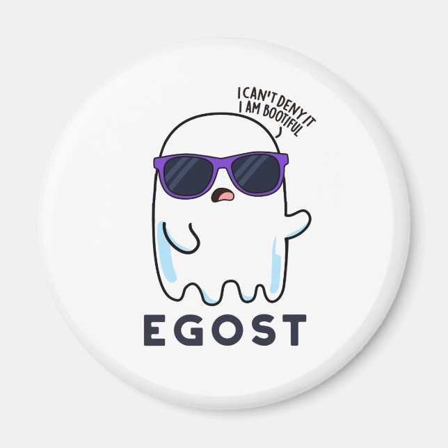 Egost Funny Halloween Ego Ghost Pun Magnet (Front)
