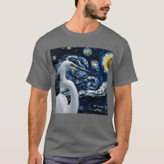 Egret Bird boy friend T-Shirt