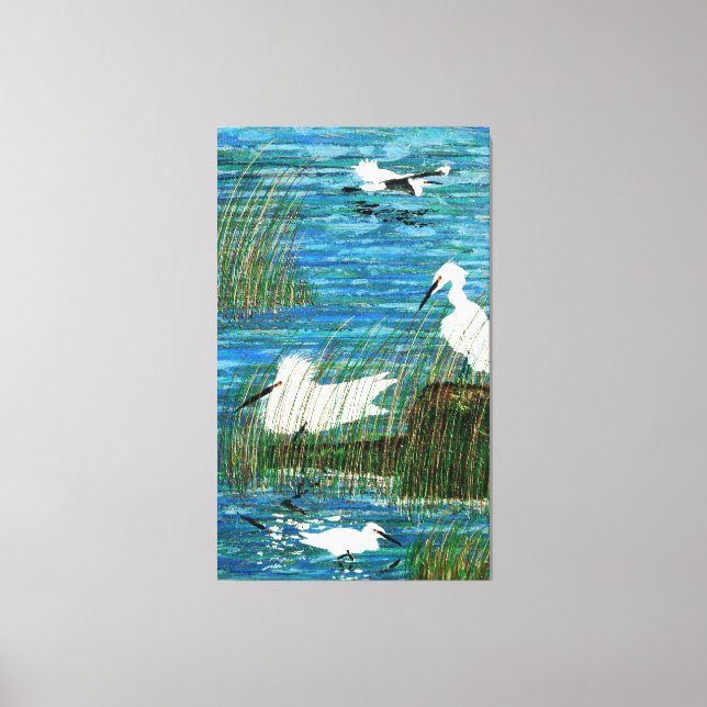 Egret home schooled canvas print (Front)