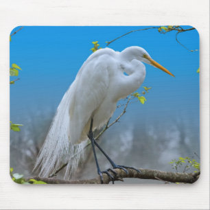 Egret in a Tree Mousepad