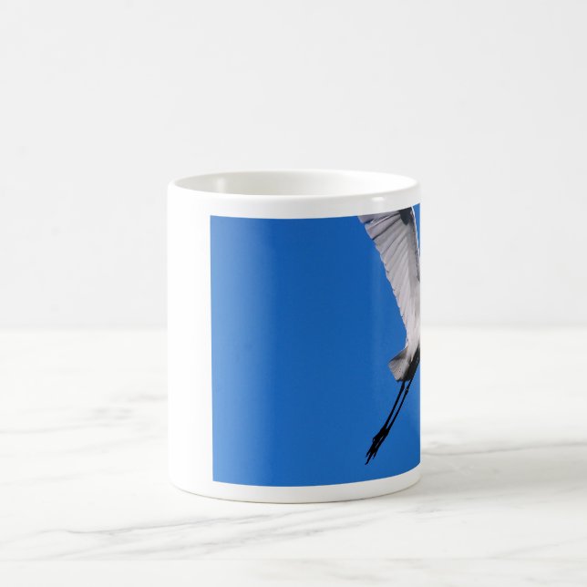 Egret in Flight Coffee Mug (Center)