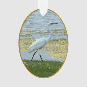 Egret Lake Bird Ornament