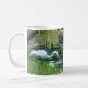 Egret on Pond  Coffee Mug