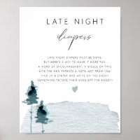 EGRET Rustic Slate Blue Late Night Diapers Game