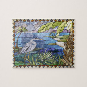 Egret Stained Glass Puzzle