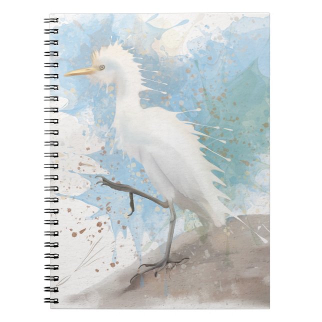 Egret watercolor  notebook (Front)