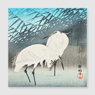 Egrets and Reeds, fine art by Ohara Koson