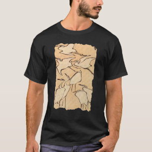 Egrets Hokusai Birds Vintage Retro Japanese Art T-Shirt