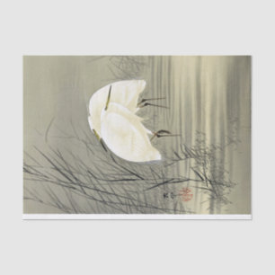 Egrets in Swamp by Ohara Koson Tissue Paper