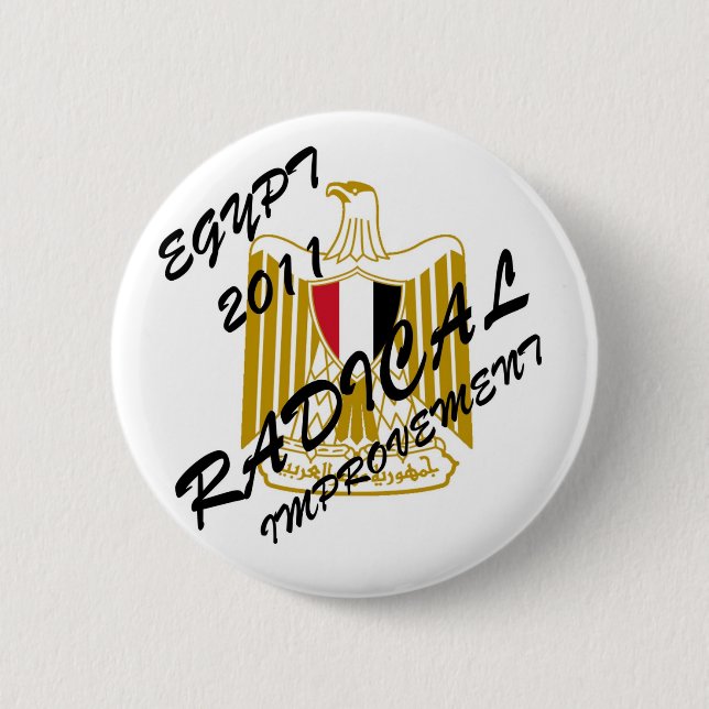 EGYPT 2011 RADICAL IMPROVEMENT 6 CM ROUND BADGE (Front)
