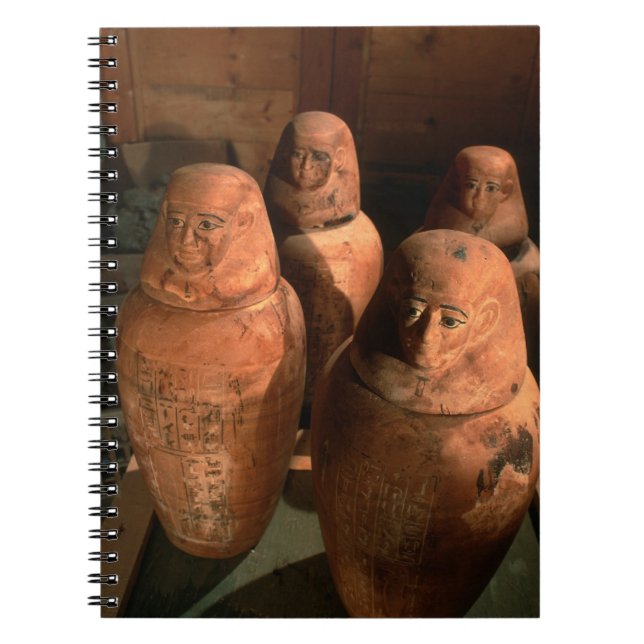 Egypt, 26th dynasty Canopic jars found in Abu Notebook (Front)