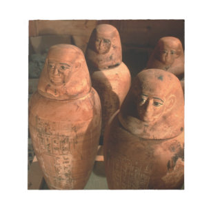 Egypt, 26th dynasty Canopic jars found in Abu Notepad