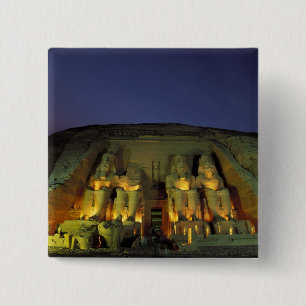 Egypt, Abu Simbel, Colossal figures of Ramesses 15 Cm Square Badge
