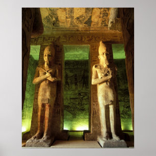 Egypt, Abu Simbel, Statue of Ramesses II, Poster