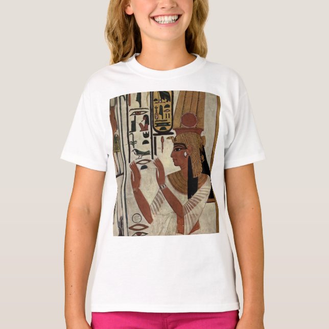 Egypt Ancient Pharaoh Tombs Colourful Painting Art T-Shirt (Front)