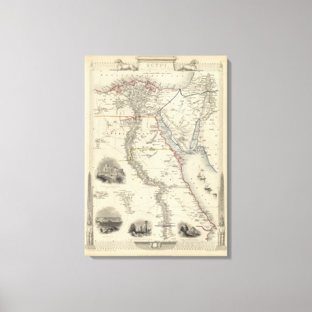 Egypt, And Arabia Petraea Canvas Print (Front)