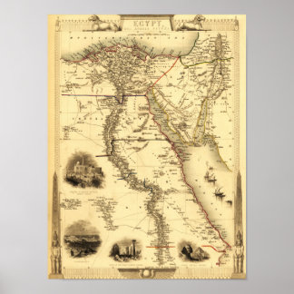 Egypt and ArabiaPanoramic MapEgypt Poster
