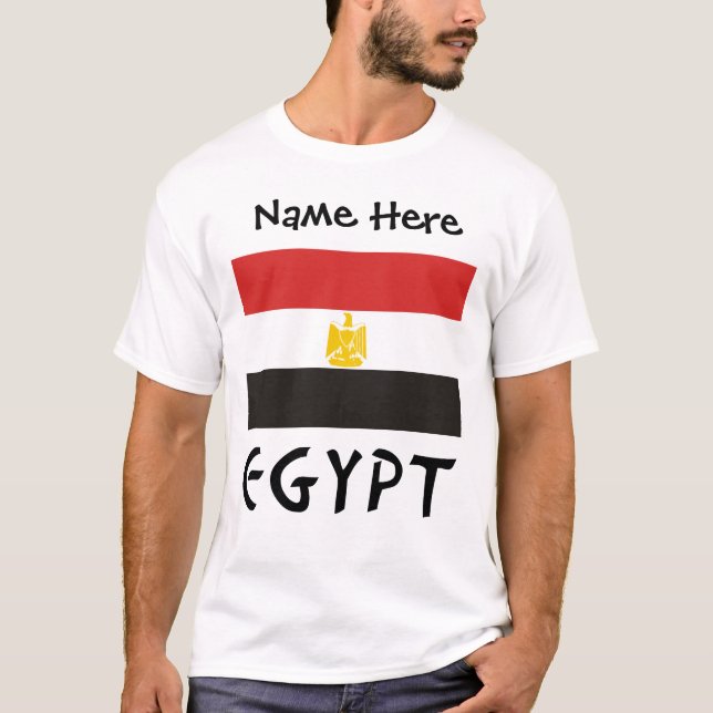 Egypt and Egyptian Dlag with Your Name T-Shirt (Front)