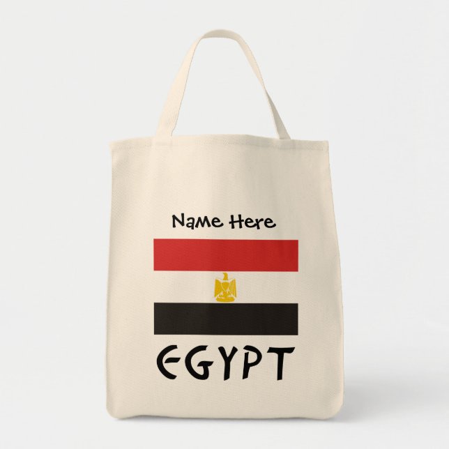 Egypt and Egyptian Flag Personalized  Tote Bag (Front)