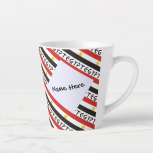 Egypt and Egyptian Flag Tiled Personalised  Latte Mug