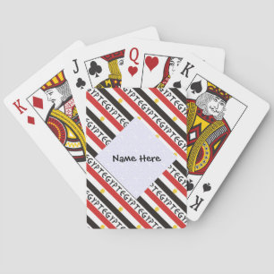 Egypt and Egyptian Flag Tiled with Your Name Playing Cards