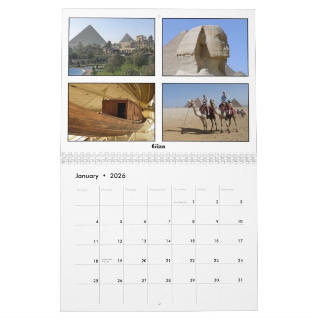 Egypt and Jordan Calendar (Jan 2026)