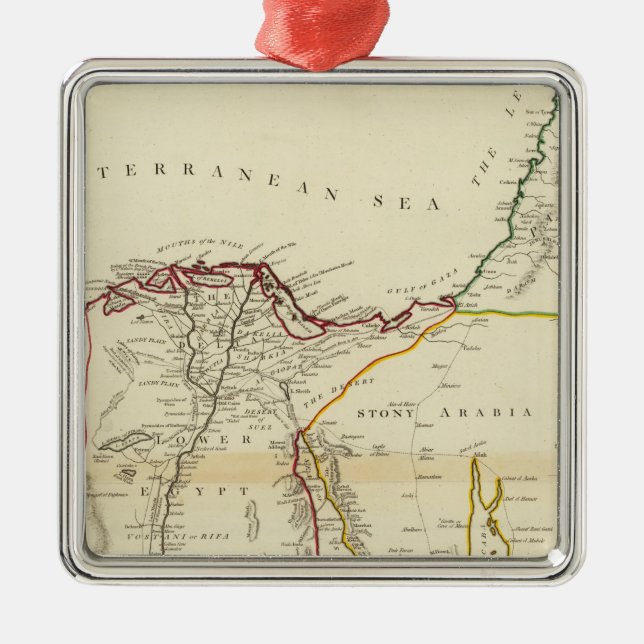 Egypt, Arabia, Palestine Metal Tree Decoration (Front)