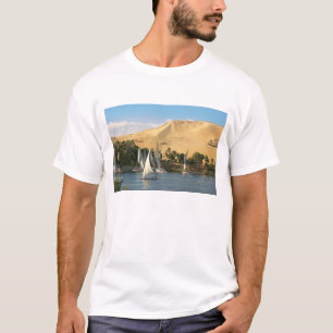 Egypt, Aswan, Nile River, Felucca sailboats, 2 T-Shirt