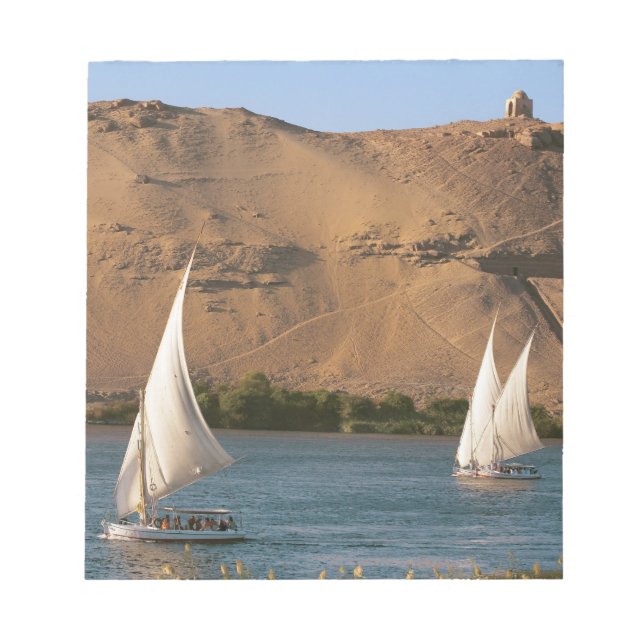 Egypt, Aswan, Nile River, Felucca sailboats, Notepad (Front)