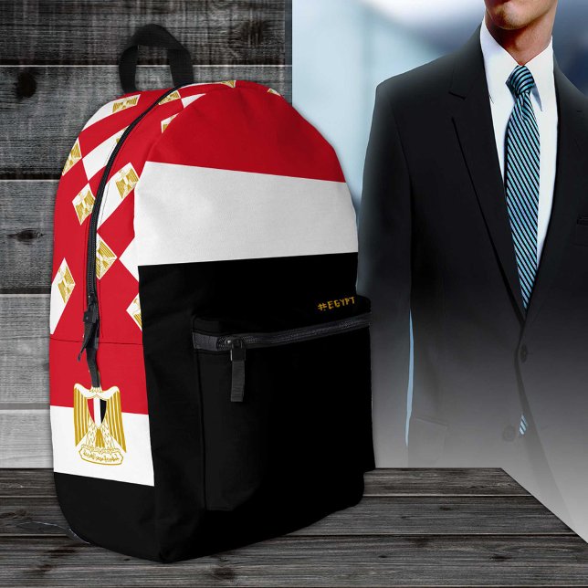 Egypt backpack, patriotic, Egyptian Flag Printed Backpack (Creator Uploaded)