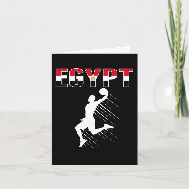 Egypt Basketball Fans Jersey - Egyptian Flag Slam  Card (Front)