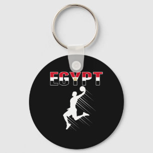 Egypt Basketball Fans Jersey - Egyptian Flag Slam  Key Ring