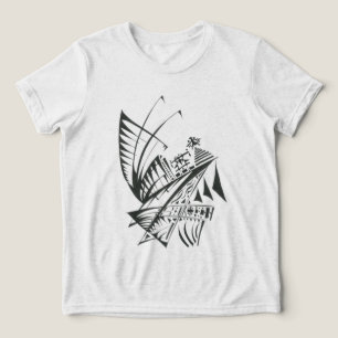 Egypt Black White Abstract Tribal Tattoo Art Tri-Blend Shirt