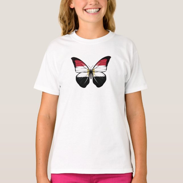 Egypt Butterfly Flag T-Shirt (Front)