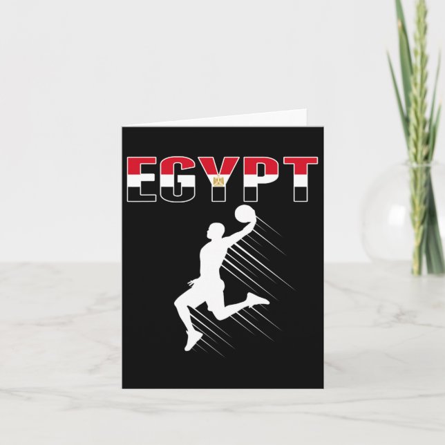 Egypt Bysketbyll Fans Jersey - Egyptian Flag Slam  Card (Front)