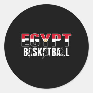 Egypt Bysketbyll Fans Jersey Proud Egyptian Sport  Classic Round Sticker
