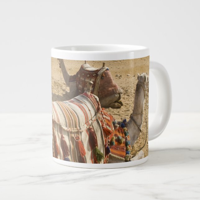 Egypt, Cairo. Resting camels Large Coffee Mug (Front Right)