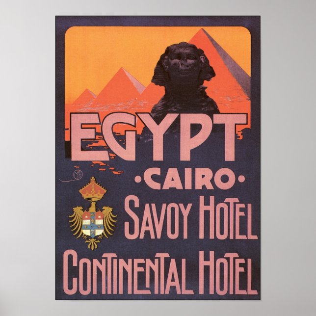 Egypt Cairo Savoy Hotel Poster (Front)