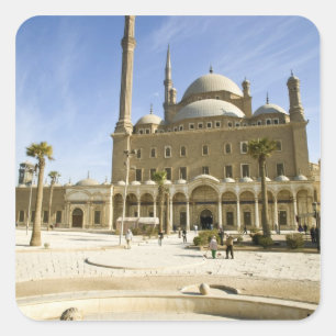 Egypt, Cairo. The imposing Mohammed Ali Mosque Square Sticker