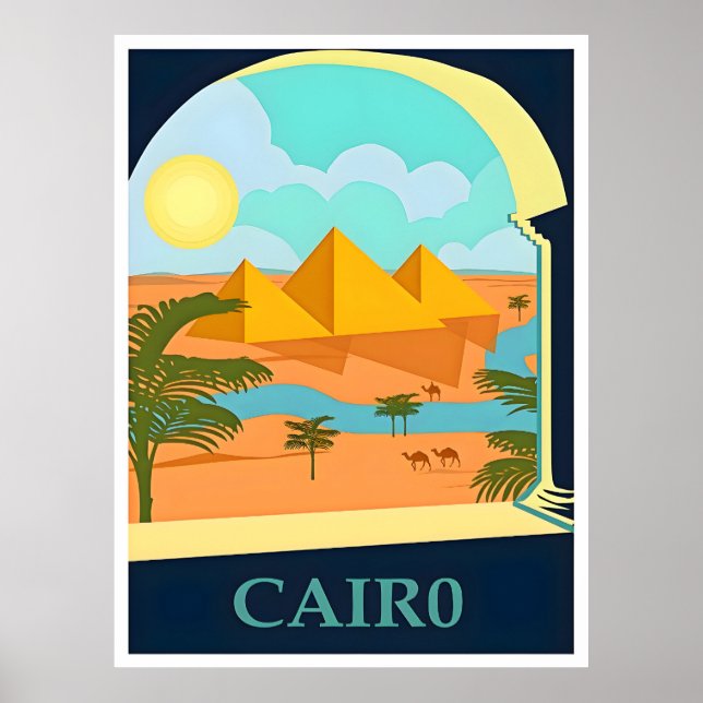 Egypt-Cairo Travel Poster (Front)