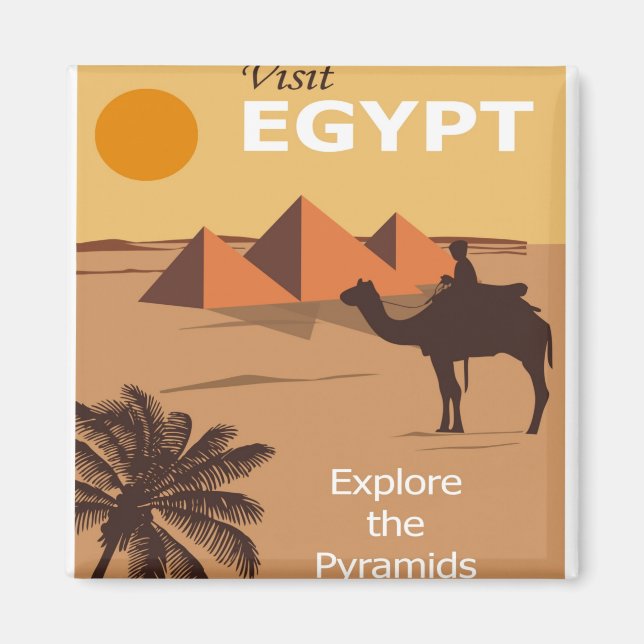 Egypt Cairo Travel Visit The Pyramids Magnet (Front)