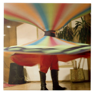 Egypt, Cairo. Whirling dervish dazzling GCT Tile
