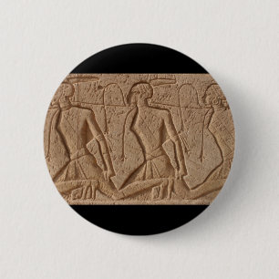 egypt carvings 6 cm round badge