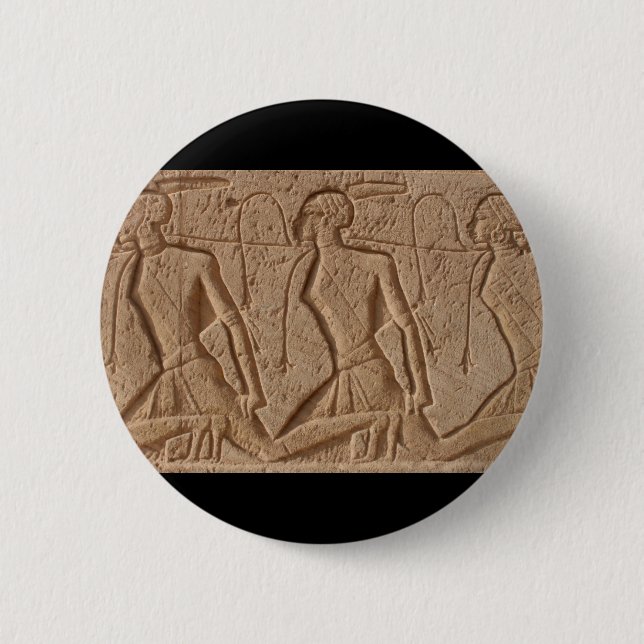 egypt carvings 6 cm round badge (Front)