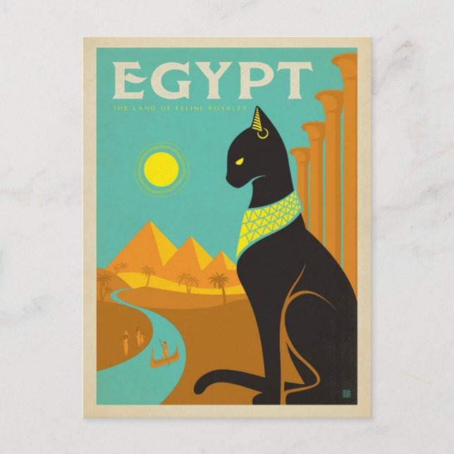Egypt Cat Postcard (Front)