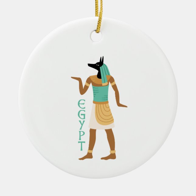 Egypt Ceramic Tree Decoration (Front)